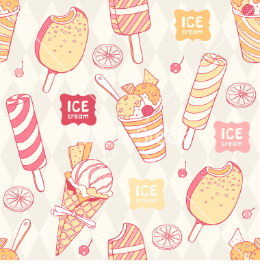 Ice Cream Pattern Seamless