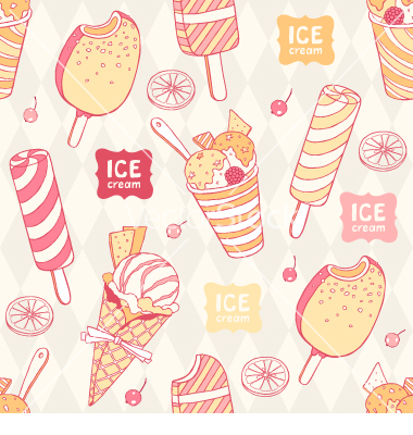 Ice Cream Pattern Seamless Ice Cream Pattern Seamless