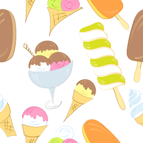 Ice Cream Pattern Seamless