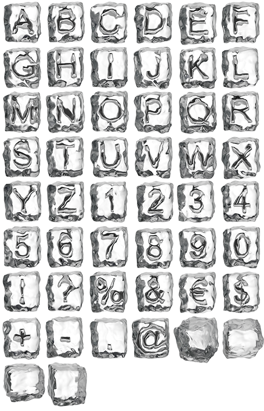 Ice Cube Letter Font