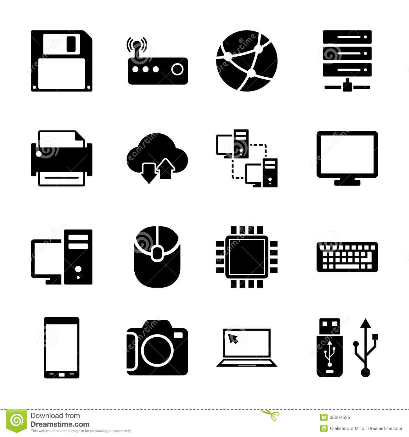 Information Technology Icon Set Free