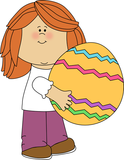 Kids Easter Eggs Clip Art