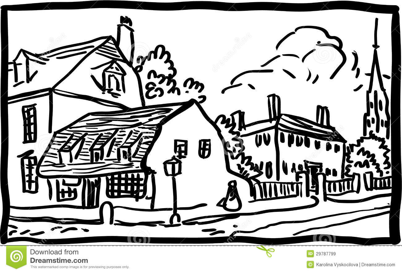 Landscape Clip Art Black and White