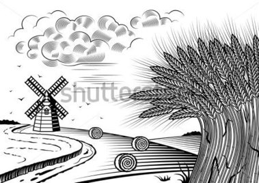 Landscape Clip Art Black and White