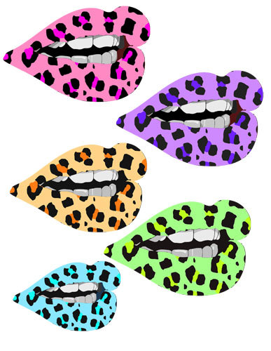 Leopard Print Heart Clip Art