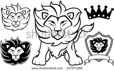 Lion Head with Crown Logo