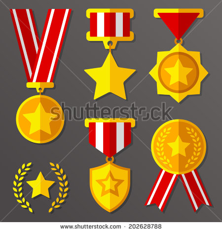 Medal Award Icon Vector