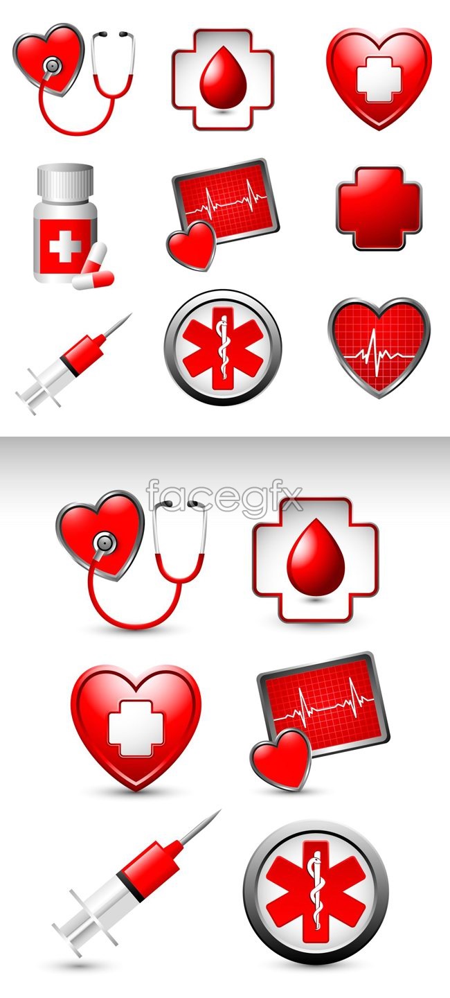 Medical Icons Vector Graphic