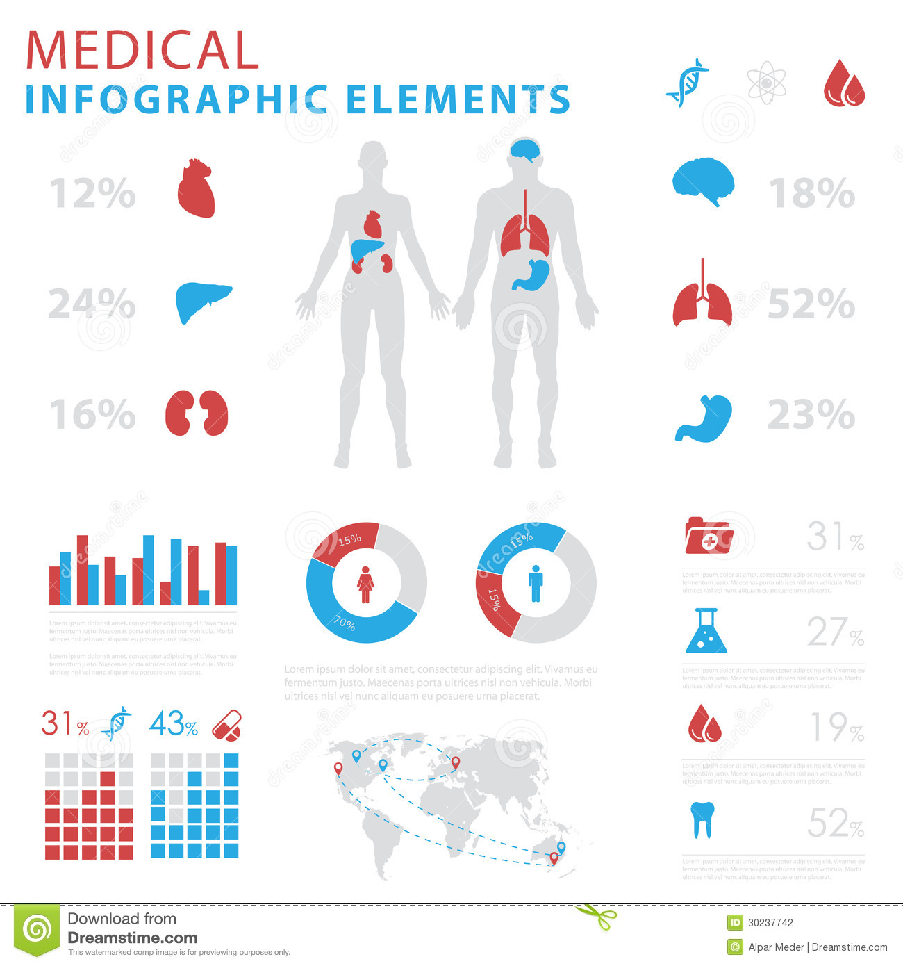 Medical Infographic Elements Medical Infographic Elements