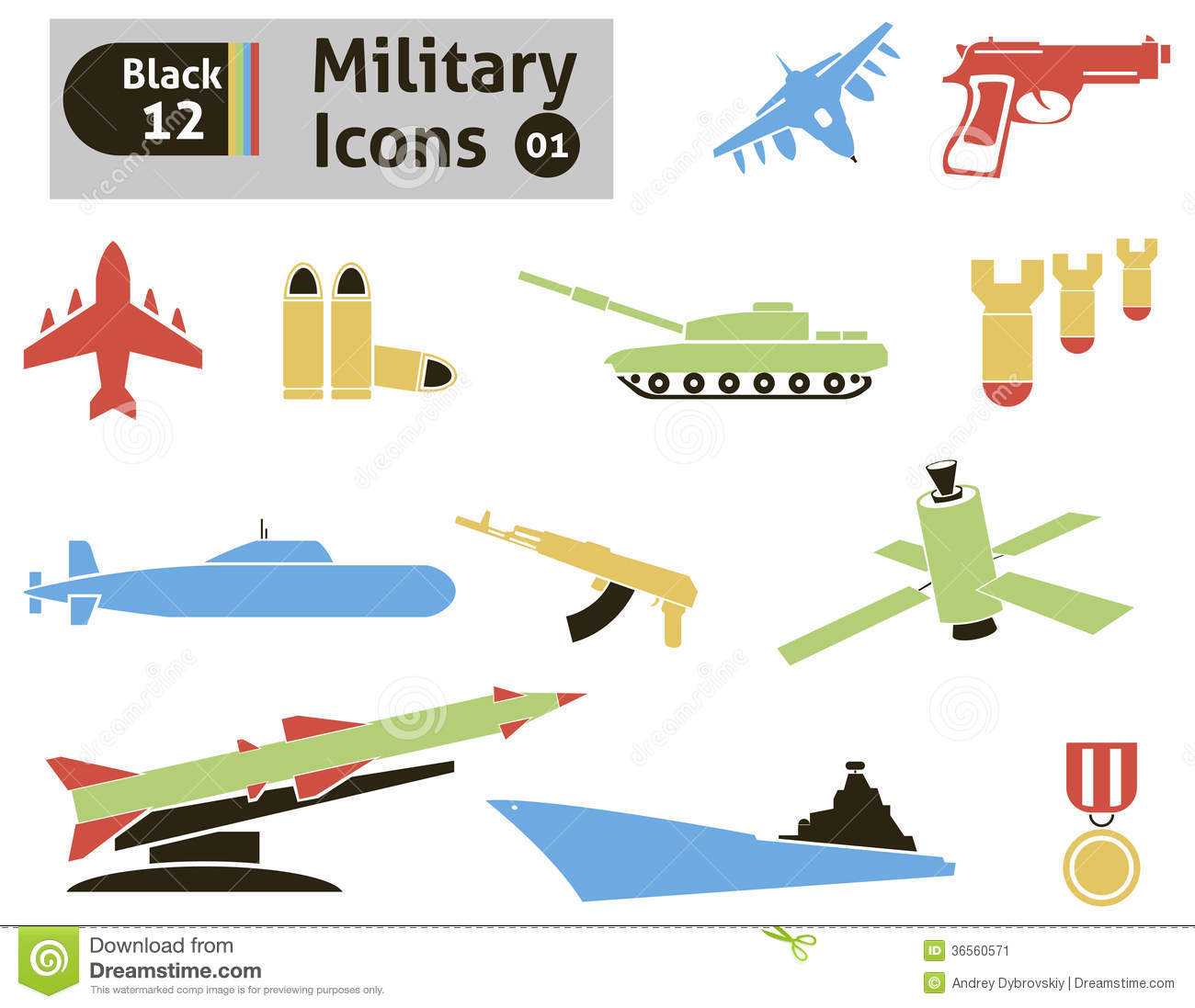Military Icons Vector