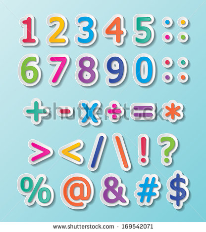 Number Fonts Clip Art