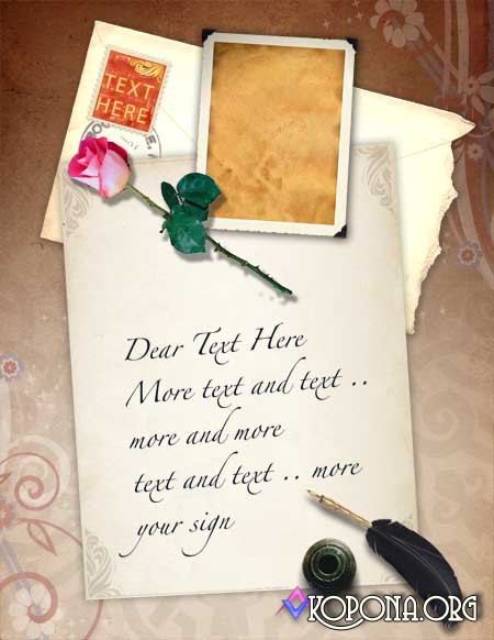 Old Love Letters Template