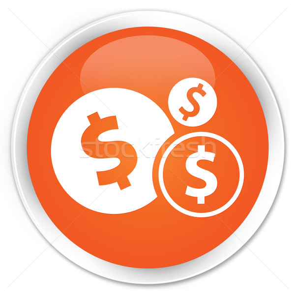 Orange Dollar Sign Icon