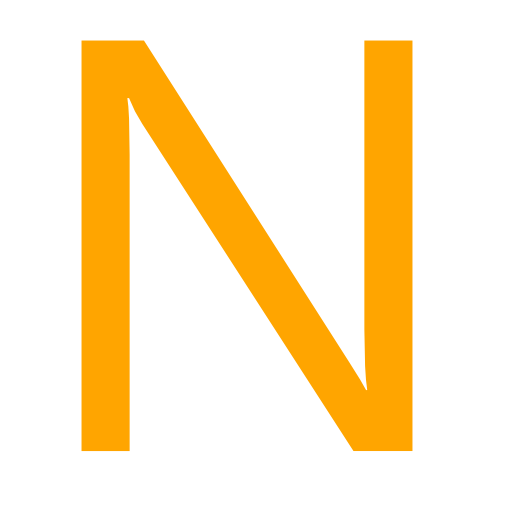 Orange Letter N