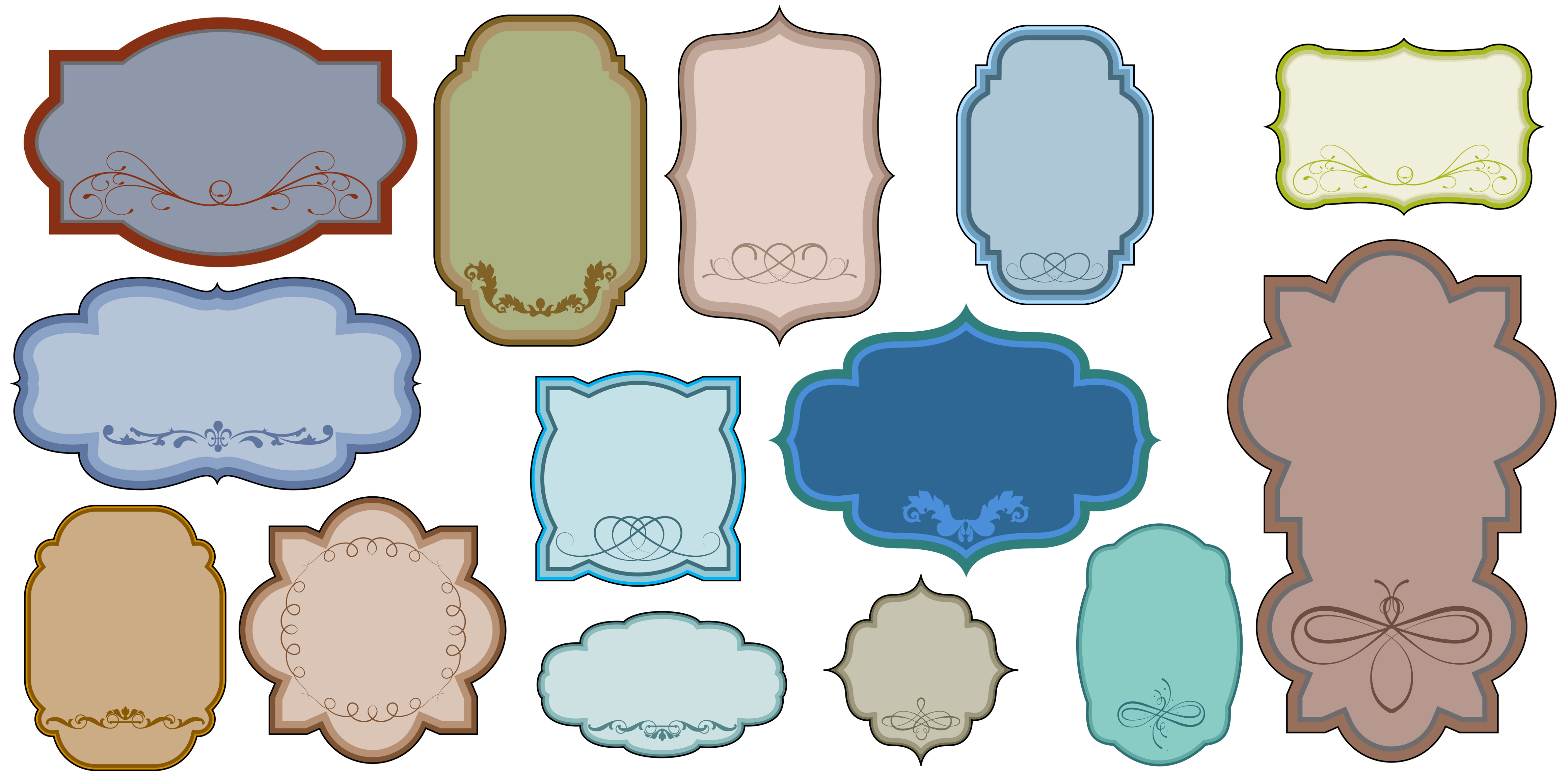 Ornate Frames Vector Shapes Ornate Frames Vector Shapes