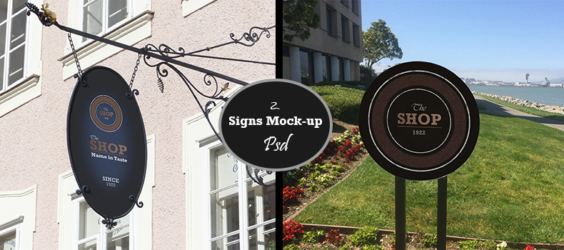 Outdoor Sign Mockup PSD