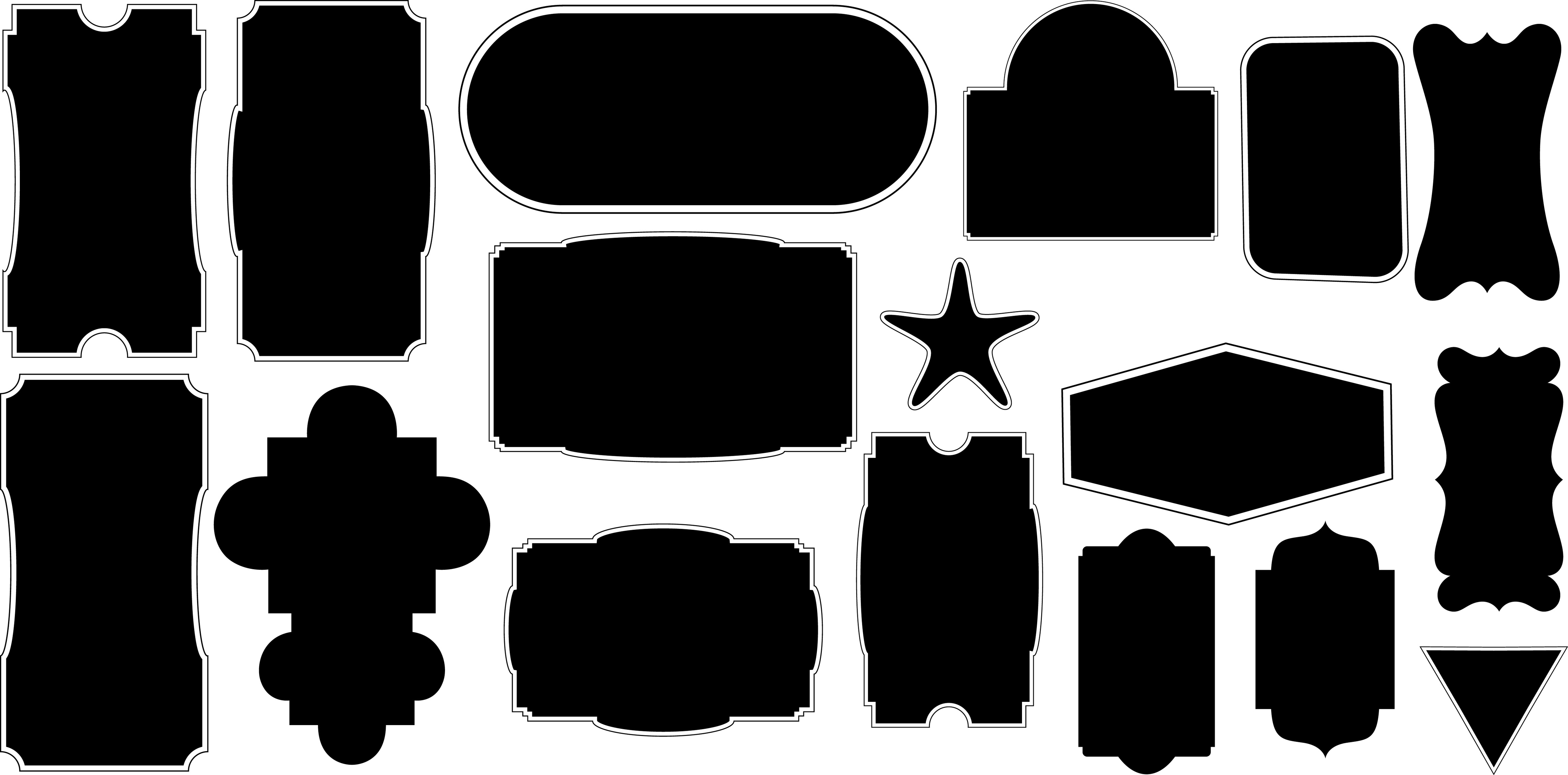 Photoshop Black Shape Frames Photoshop Black Shape Frames