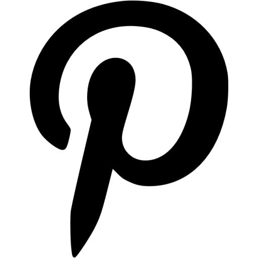 9 Black And White Pinterest Icon Images