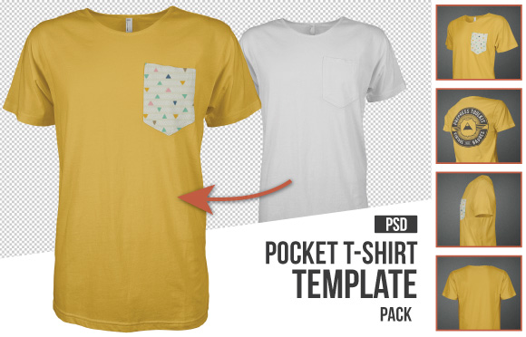 Pocket T-Shirt Design Template