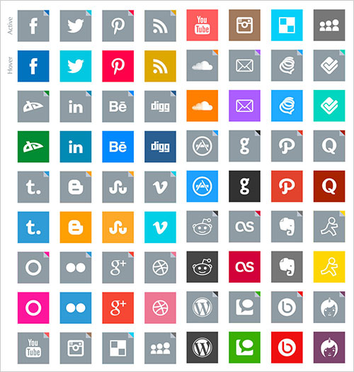 Professional Social Media Icons