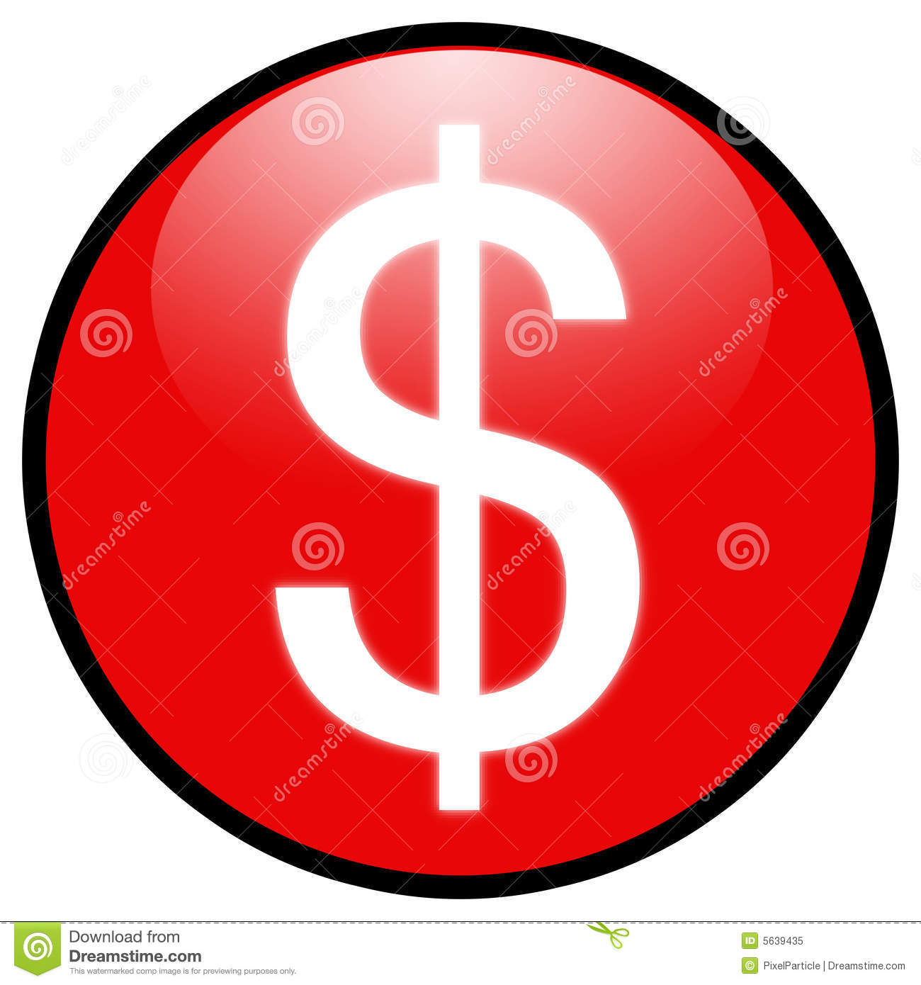 Red Dollar Sign Icon