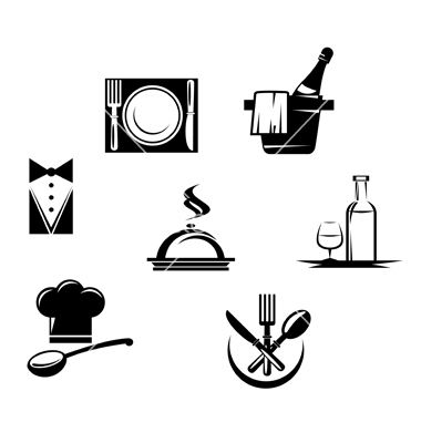 Restaurant Logos Black and White