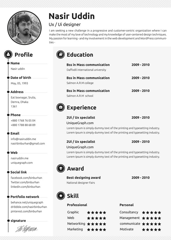 Resume Cover Letter Template