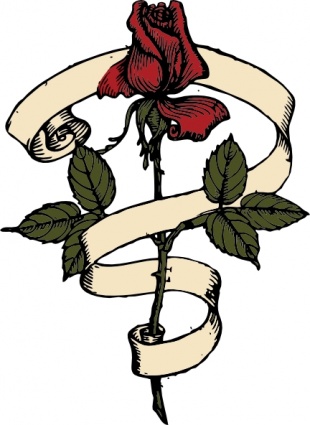 Rose Scroll Clip Art