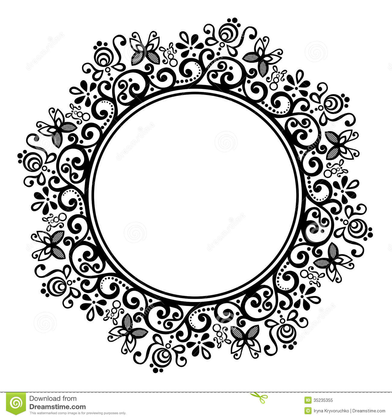 Round Decorative Frame Vector
