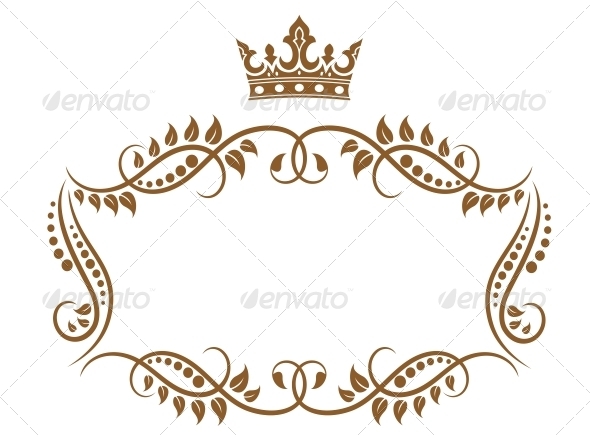 Royal Crown with Scroll Border