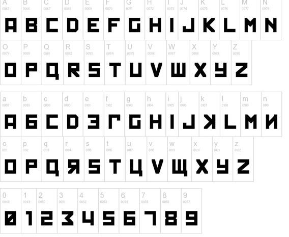 Russian Alphabet Font