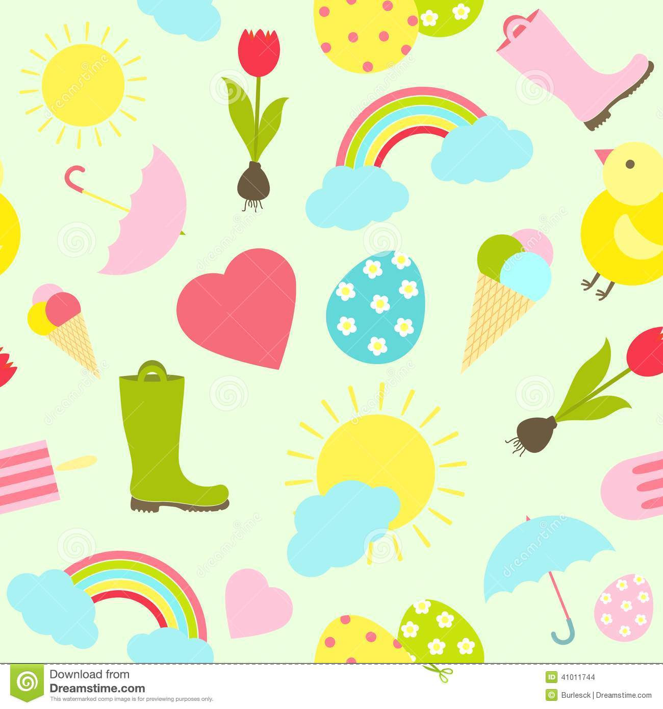 Seamless Colorful Background Spring