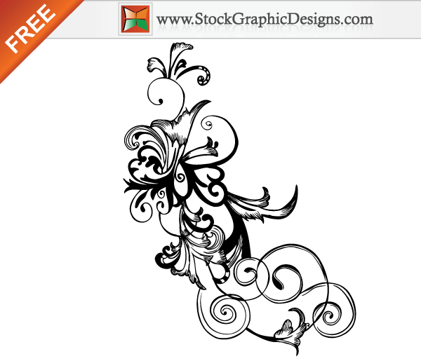 Simple Floral Swirl Designs