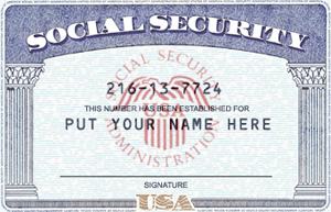 Social Security Card Template