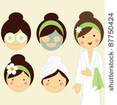 12 Spa Girl Vector Images