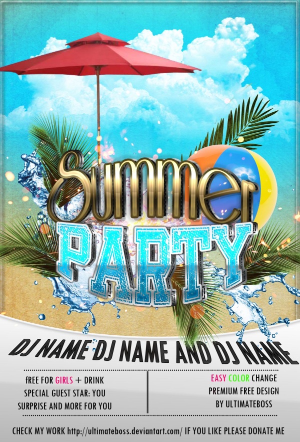 Summer Party Poster Template