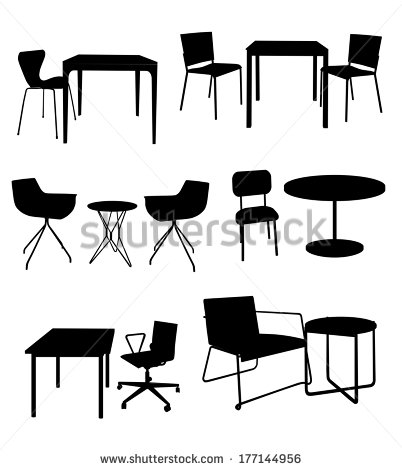 Table and Chair Silhouette