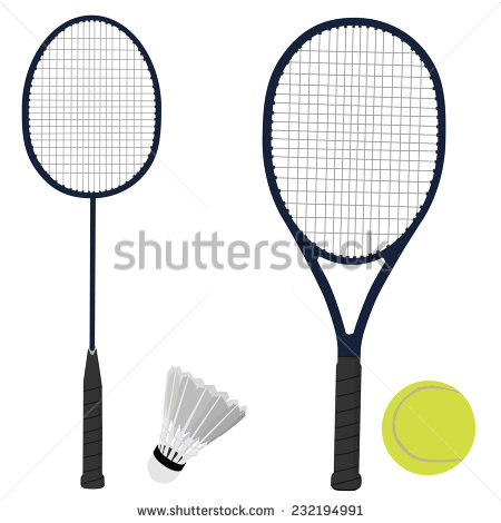 Tennis Racket and Ball Vector