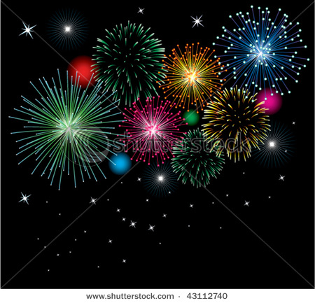 Transparent Fireworks Vector