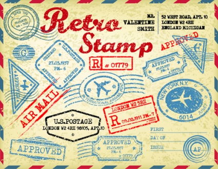 Travel Stamps Clip Art Free