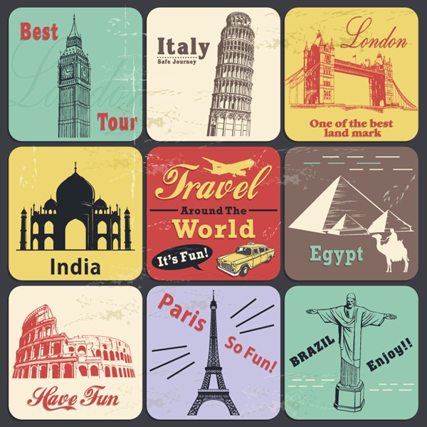 Travel Vintage Vector