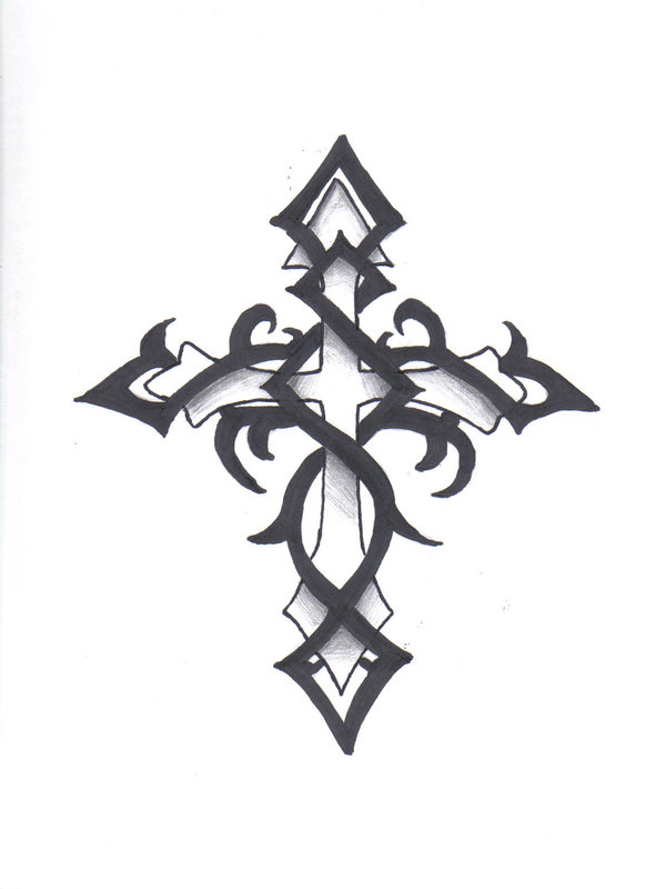 Tribal Cross Tattoo Design