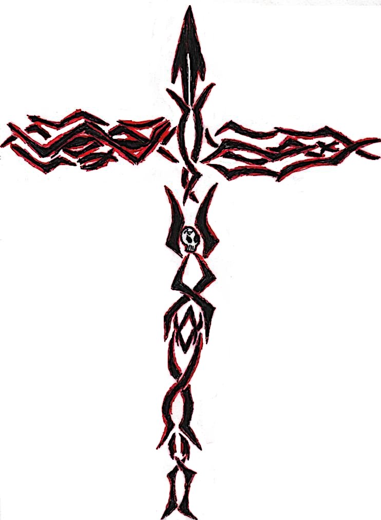 Tribal Cross Tattoo Design