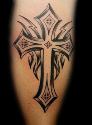 Tribal Crosses Tattoos