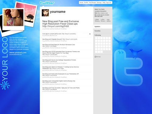 Twitter Page Design Template
