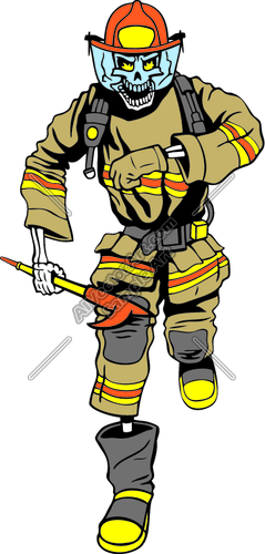 Vector Firefighter Clip Art