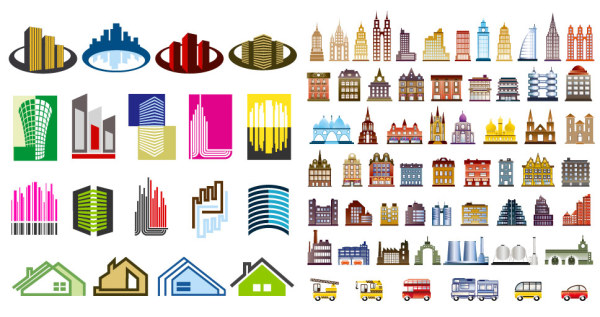 Vector House Construction Clip Art