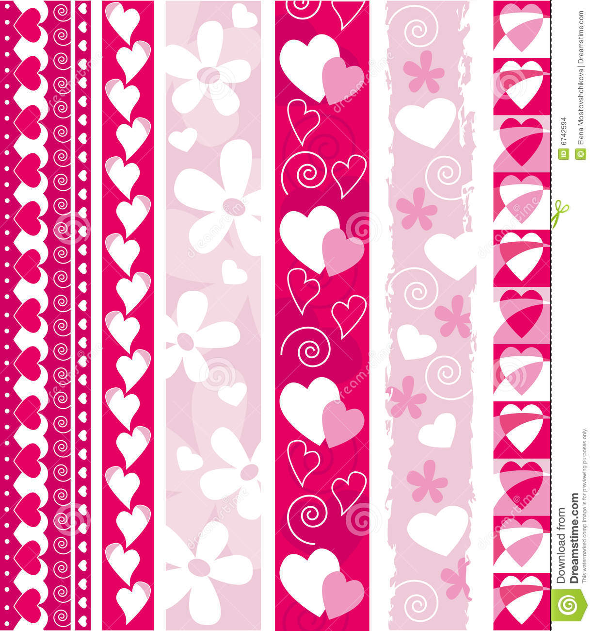 Vector Valentine Border