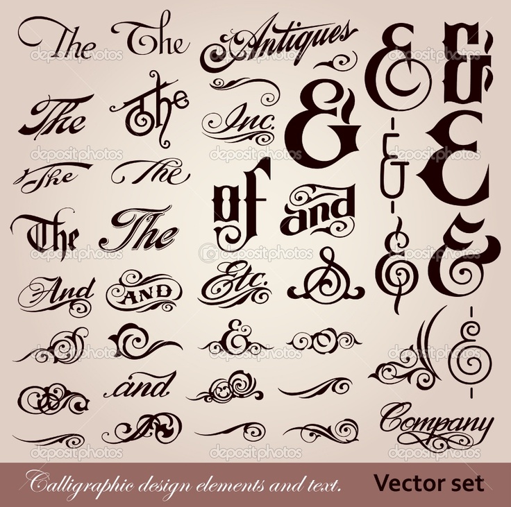 Vintage Calligraphy Vector Font