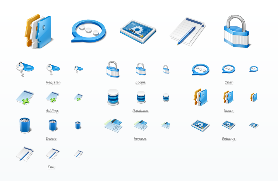 11 Photos of Application Icon Set